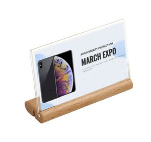 Porte-cartes de bureau Porte-affiche de base en bois