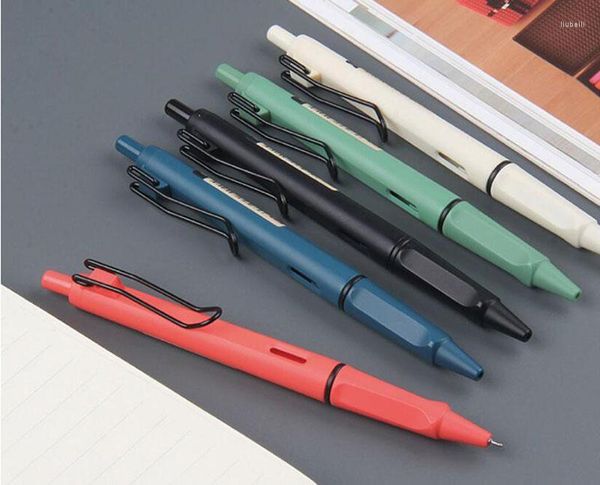 Stylo à encre gel de bureau couleur noire stylos d'écriture lisses rétractables de grande capacité 0.5mm pour la papeterie des étudiants (SS-1087)