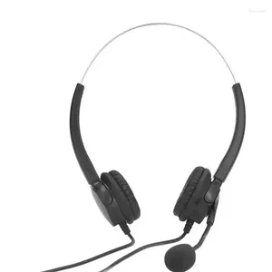 Casque de bureau Plug And Play, casque d'écoute filaire ABS Stable pour Center d'appels, pour le Service client et le télémarketing
