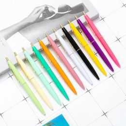 Kantoor Kinderen Stationery Plastic Ballpoint Pen Multi Candy Colors Papelaria Promotionele advertenties goedkope plastic perspen voor schrijven LL