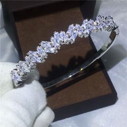 Bureau Baguette Cuff Bridal Bracelet Diamond S925 Engagement rempli en argent bracele pour femmes Bijoux de mariage256w