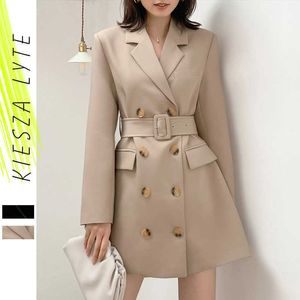 Oficina Lady Muesca Blazer Khaki Traje Chaqueta Mujer Estilo Coreano Primavera Elegante Mujer Chaquetas Abrigo 210608