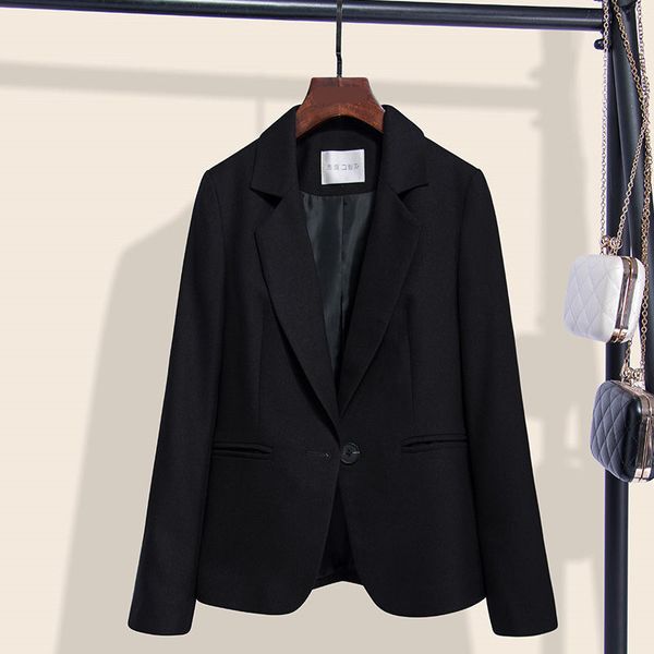 Bureau Lady Suit Veste Black Blazer Womens Coat Autumn hiver ou hiver de travail Forme Costume Classic Slim Casual Blazer Blazer Tops