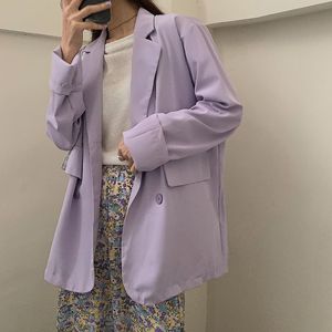 Office Lady Mince Sunscreen Femmes Solides Manteaux OL Summer Slim Loose Tops Streetwear Bref All Match Blazers 210421