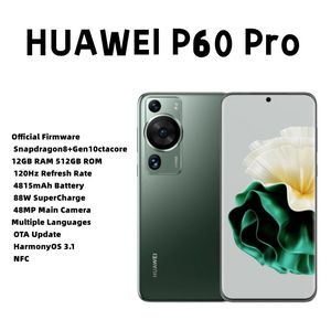 bureau nouveau huawei p60 pro smartphone 6.67 120hz hongmeng os 3.1 snapdragon 8 gen 1 octa core 4815mah 88w 48mp caméras arrière nfc