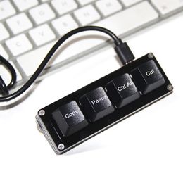 Clavier de raccourci de bureau Keychron 4-Key Key Green Axe Copy Coller Sélectionnez Tous les touches de clavier USB mécanique USB CUT KEYCAPS ABS POUR MACOS