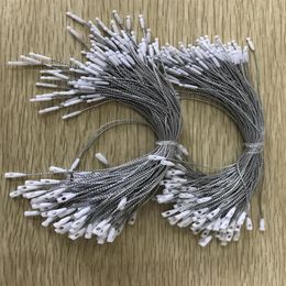 Kantoorvoorraad Goede kwaliteit witte kogelkop hang tag string in kleding kleding kledingstuk seal Plug Loop Lock Cord Fastener 1003074