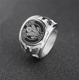 Officiers United States Marine Corps USMC Ring US Navy USN Military Army Anchor Firefighter Men's Ring en acier inoxydable Jewelry7667931