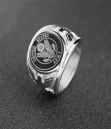 Officiers du Corps des Marines des États-Unis Bague USMC US Navy USN Militaire ARMÉE Ancre Pompier Bague pour hommes Bijoux en acier inoxydable9239547