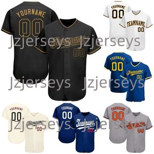 Officiële aangepaste honkbaltruien Gepersonaliseerd naamnummer ED Baseball -uniformen Shirts voor mannen Vrouwenjongeren