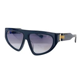 Lunettes de soleil officielles noires BPS-143A pour femmes, lunettes de soleil de styliste, couleur verres gris ardoise, design géométrique, lunettes de soleil surdimensionnées millionnaire