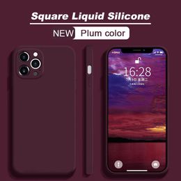 Luxe Originele Vierkante Siliconen Case Full Protector Cases voor iPhone 13 12 11 PRO MAX MINI XS XR X 7 8 Plus SE2 Telefoon Cover Funda Coque