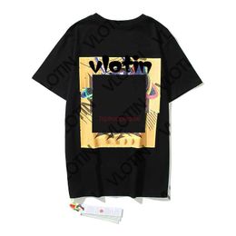 OFFs Designer fashion Luxurys Vêtements Hommes et femmes T-shirts en vrac Tops Homme Casual Street graffiti Shirt Sweatshirt T-shirts pour hommes Blanc nouveau style