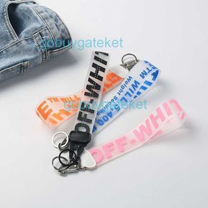 OFFS Jelly Offs Offs Lettred imprimé électroplate Sackepack Pendant Mens and Womens Key Chain