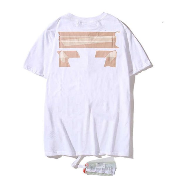 Offs Hommes T-shirts T-shirts Designer Marque De Luxe Tops T-shirts Hommes Femmes Offwhites T-shirt Classiques D'été Retour Peinture Flèches Blanc T-shirt À Manches Courtes T-shirts Occasionnels Yq4q