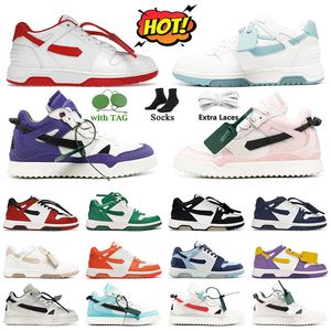 offswhite Designer Schoenen Out of Office Heren Dames Kalfsleer offeswhite Lage Trainers off Sports Schoen Mid top Spons Poeder Wit Roze Casual Plate-forme Sneakers