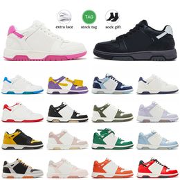 Onswhite Out Of Office Sneakers Chaussures de créateurs décontractés en cuir noir blanc panda rose gris clair ooo pour la marche des femmes pour hommes bas