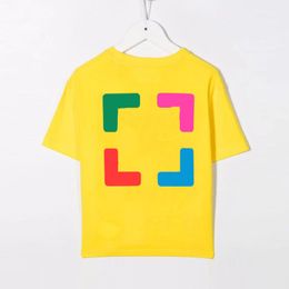 Ofs Camiseta de lujo Camisetas para niños Offs White Boys Flecha irregular Chicas Verano Camisetas de manga corta Letra impresa Dedo suelto Niño Niños pequeños Camisetas juveniles Tops ym