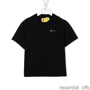 Ofs Luxury T-shirt Enfants T-shirts Offs Blanc Garçons Irrégulier Flèche Filles D'été À Manches Courtes T-shirts Lettre Imprimé Doigt Lâche Enfant Tout-petits Jeunes T-shirts Topsxopd