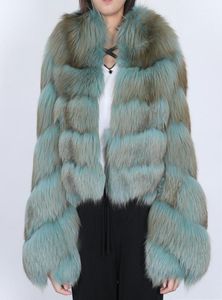 OFTBUY 2020 Luxury New Brand Fashion Flare Sleeve Silver Real Fur Coat Veste d'hiver Natural Fox FOR FUR Streetwear5615857