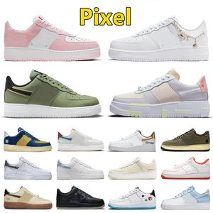 OG 1 Low hombres mujeres zapatos para correr Lucky Charms White Black Pixel Gold chain Valentines Day Squad Sticker LE Starfish Got 'Em Mini Zapatillas deportivas de entrenamiento ininterrumpido