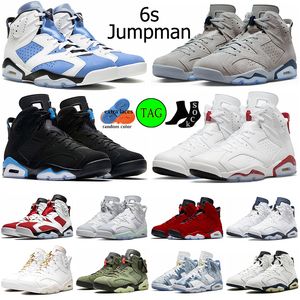 OG 6s Zapatillas de baloncesto Jumpman 6 Zapatillas de deporte para exteriores University Blue Georgetow UNC Toro Mint Foam Acid Wash Denim Midnight Navy Red Oreo Zapatillas deportivas para hombre Tamaño EE. UU. 5.5-13