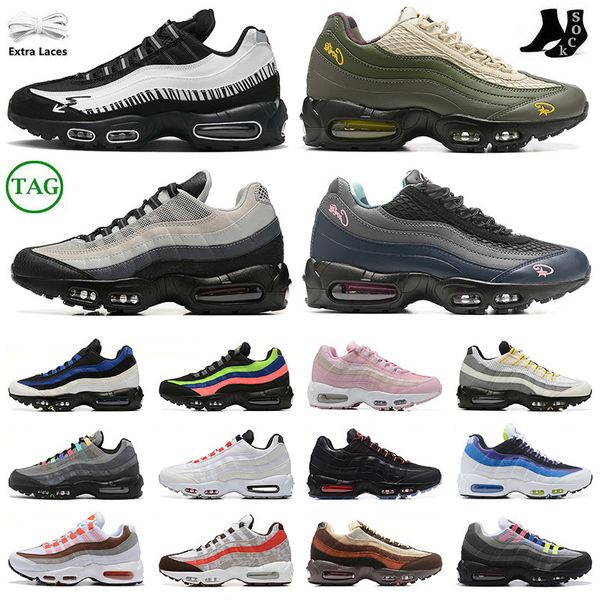 OG 95 Athletic Sports Chaussures de course pour hommes Femmes 95s Designer Cuhsion Aegean Storm Black Neon Prep School Sketch Anatomie des Airs Jogging Baskets Baskets