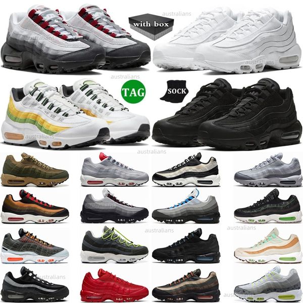 corteizd 95 OG 95s Essential Triple Negro Blanco Gris Niebla Verde Apple Tour Amarillo Cristal Azul Oscuro Remolacha Neón Solar Rojo hombres mujeres zapatos para correr