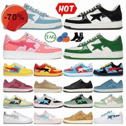 Og Ap Shoes Low for Shark Star Shoes Negro Blanco Patente Verde Naranja Azul Hombres Mujeres Charol Zapatillas de deporte para mujer Venta caliente