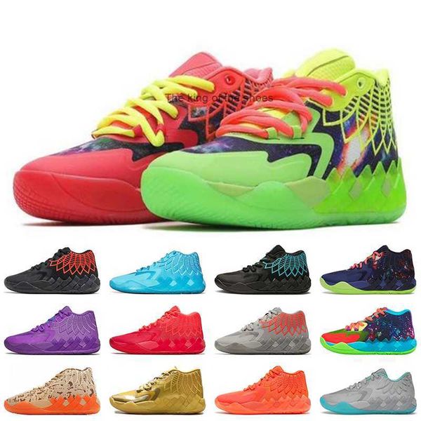 Chaussures de basket-ball OG avec boîte LaMelos Ball MB.01 Chaussures de basket-ball US 7.5-12 Baskets pour hommes Sports Galaxy Beige Queen Buzz City Rick et Morty SkyMB.01