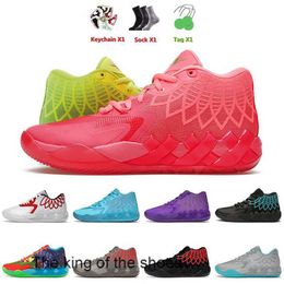 OG Boots Top Authentic Top Men Lamelo Ball MB.01 Basketbalschoenen Rick en Morty Rock Ride Red Black Blast Queen City Mens Trainers