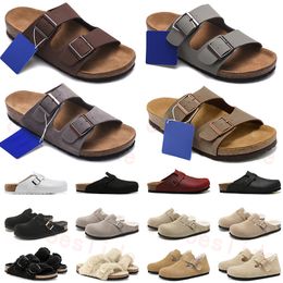 OG Bostons Mocassins à plateforme pour hommes Bostons Sabots Sandales Brikins Stocks Microfibre Beache Tongs d'été Boucle Pantoufles Chaussures décontractées pour femmes en plein air Arizonas TOP