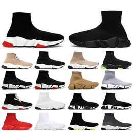 OG Classic Donna Uomo Designer Calzino Scarpe Stivaletti Speed Trainer Graffiti Nero Bianco Rosso Speeds 2.0 Suola trasparente Runner Calzini Slip on Cloud Mocassini Sport Sneakers