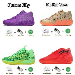 Diseñador de OG con bola de zapato Lamelo 1 MB01 02 03 Zapatos de baloncesto Rick y Morty Rock Ridge Red Queen no desde aquí Lo Ufo Buzz City Black