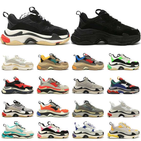 Og Robe Chaussures Triple S Hommes Femmes Designer Plateforme Baskets Noir Blanc Beige Rouge Foncé Gris Vert Hommes Baskets Jogging Marche