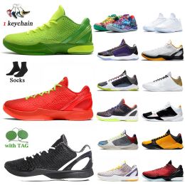 OG Black Mamba 6 Protro Reverse Grinch Basketball Chaussures pour hommes Femmes Big Kids Top Quality Trainers Sports Outdoor Sneakers