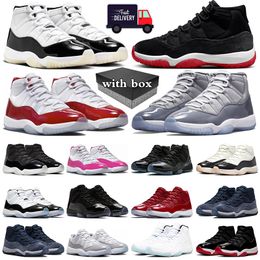 11s Jumpman 11 chaussures de créateurs Bred Velvet Gratitude Cherry Cool Grey Casquette napolitaine et robe j11 baskets pour hommes femmes baskets sport