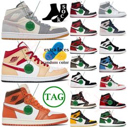 OG Lost Found 1 Basketball Shoes Jumpman 1s Low Patent Bred Chicago Lost Reverse Mocha Sail Black Starfish Taxi Gorge Green Stage Haze Haze Mens Trainer Sport Sneakers