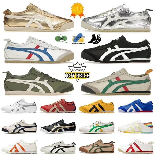 OG Onitsukass Tiger México 66 Kill Bill Silver Birch Black White Running Zapatos Peacato India Tinta Oro Blue Borgoña Beige Beige Grasa Verde Mujeres T5iv#