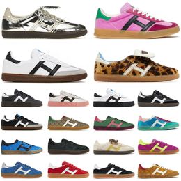 Og Originele Klassieke Wales Bonner Luipaardprint Schoen Dameskleding Schoenen Dames Sportief En Rijk Vegan Handbal Spezial Zilveren Platte Sneakers Roze Heren Designer Sneakers