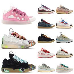 OG Originele lavin Designer Schoenen Dames Casual Platform lavina Leather Curb Sneakers Heren Reliëf Moeder Kind Nappa Kalfsleer Dubbel geweven veters Lavins trainers