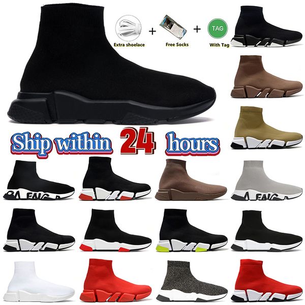 balenciaga speed trainer balencigas Sock Shoes Speed Trainers 2.0 Chaussettes Boot à semelle plate Designers 1.0 Runner Platform Slip-On tricot brillant Sneaker livraison【code ：L】