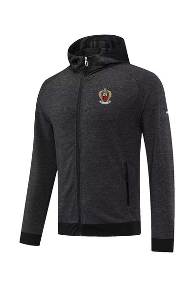 OGC Nice hommes vestes loisirs sport veste automne chaud manteau en plein air jogging sweat à capuche décontracté sport manteau chemise