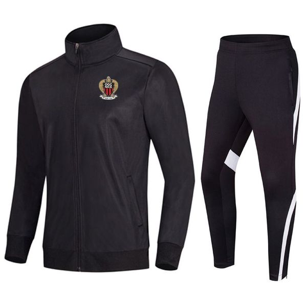 OGC Nice Men's TrackSuit Kids Custom Logo 100% Polyester Training Design Team Soccer Quality Football Sport Jacket 3361