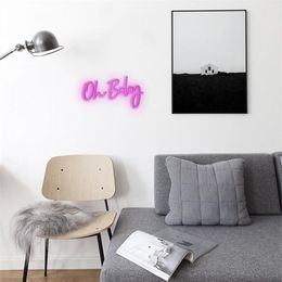 oh baby Sign Bar Disco Home wanddecoratie neonlicht met artistieke sfeer 12 V Super Bright302x