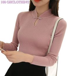 OHCLOTHING invierno moda engrosada medio cuello alto suéter corto femenino hilo apretado todo-fósforo camisa sólida 211011