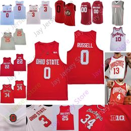 Ohio State Buckeyes Basketball Jersey NCAA College E J Liddell Eugene Brown III Zed Key Seth Towns Musa Jallow Suite Ahrens Diallo Ru 3338