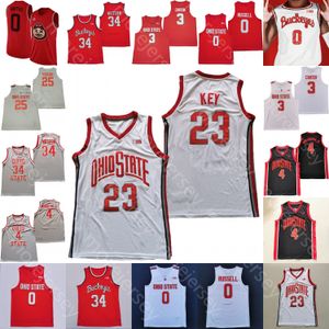 Maillot de basket-ball Ohio State Buckeyes NCAA College Joey Brunk Cedric Russell Jamari Wheeler Malaki Branham Kalen Etzler Hookfin Johnson Jr. Sotos