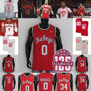 Camiseta de baloncesto de los Buckeyes del estado de Ohio Zed Key Bruce Thornton Jamison Battle Scotty Middleton Dale Bonner Evan Mahaffey Roddy Gayle Jr E.J.