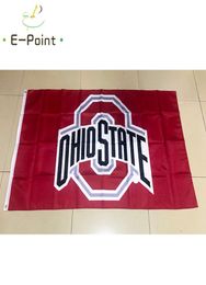 Ohio State Buckeyes Flag 3 * 5ft (90cm * 150cm) Polyester Flags Decoration Decoration Flying Home Garden Flagg Festive Cadeaux8745562